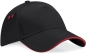 Preview: 5 Panel Sandwich Kappe/Cap Schwarz/Rot
